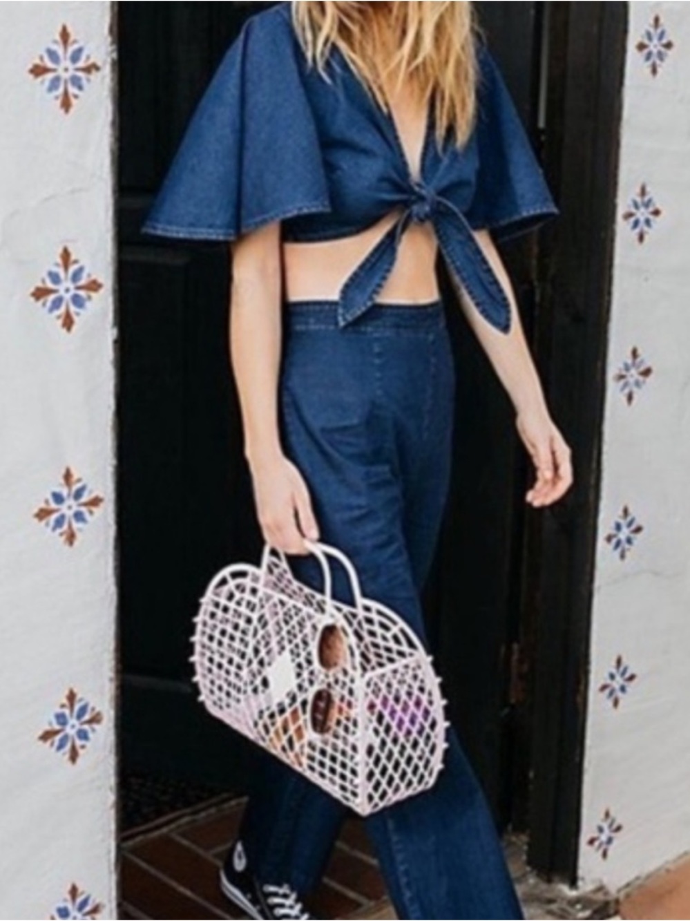 Free People Denim Two Piece Set 8